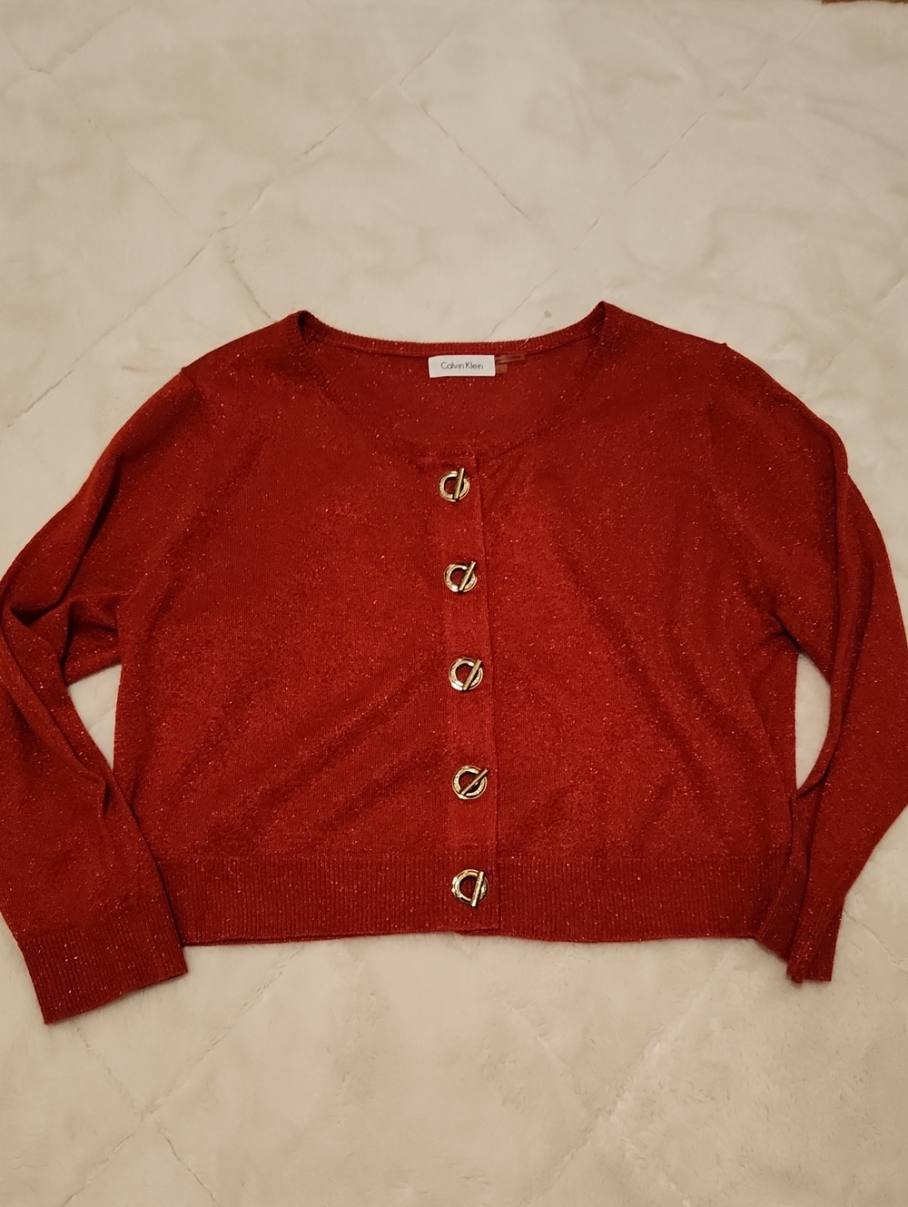 Calvin Klein Cropped Cardigan L
